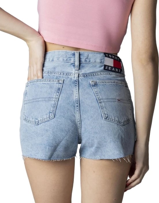 Pantallona të shkurtra për femra Tommy Hilfiger Jeans, të kaltërta