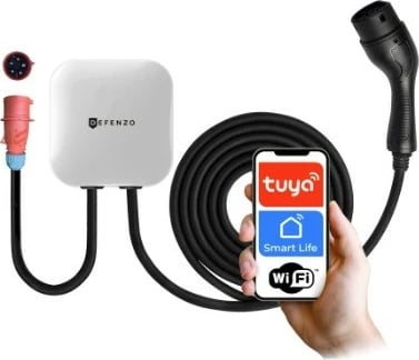 Stacion karikimi për vetura elektrike Defenzo Wallbox Home AC11 SMART, 11 kW, 5m, i bardhë