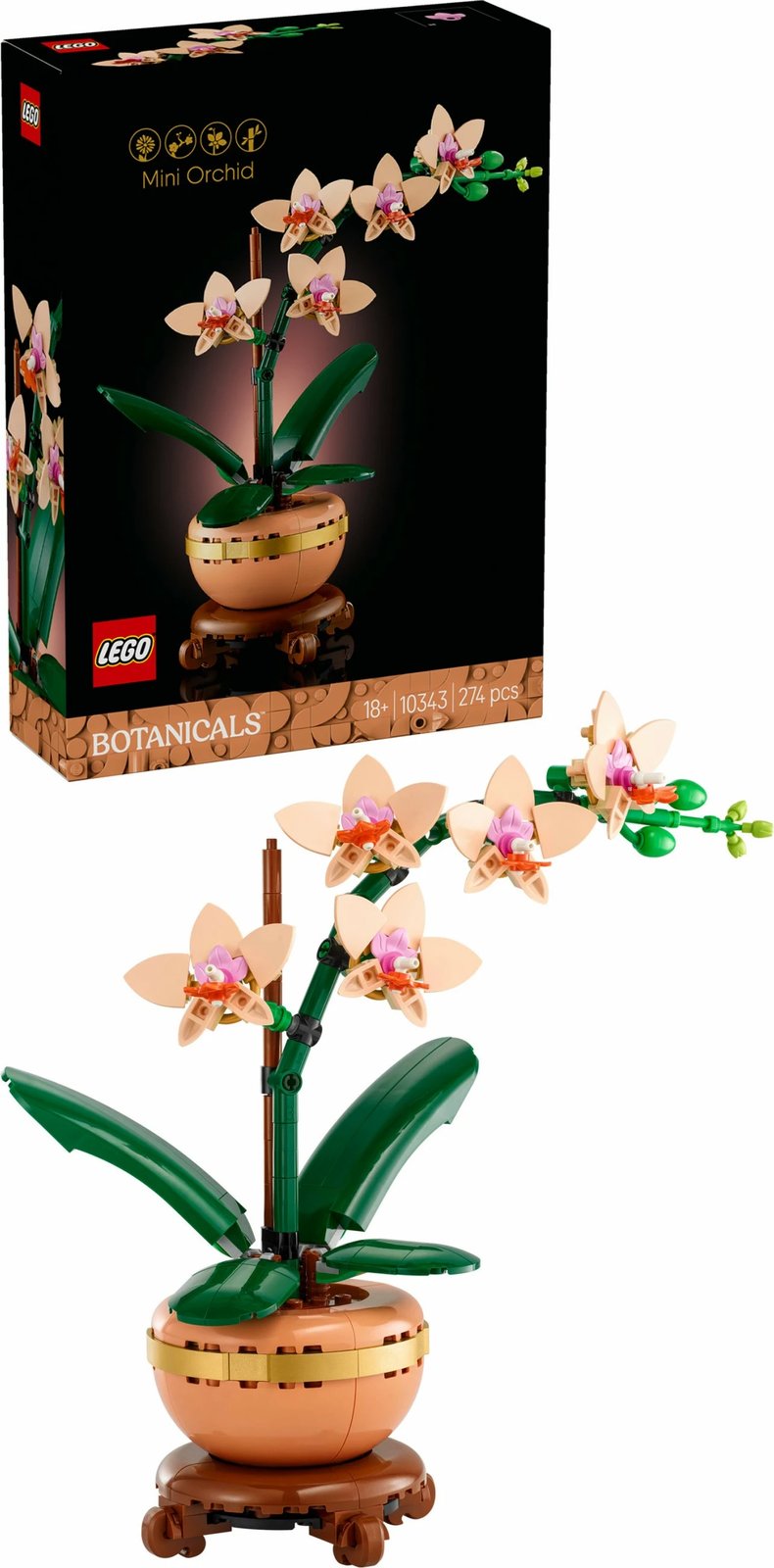 Set ndërtimi LEGO Mini Orchid, 274 pjesë, plastikë, shumëngjyrësh