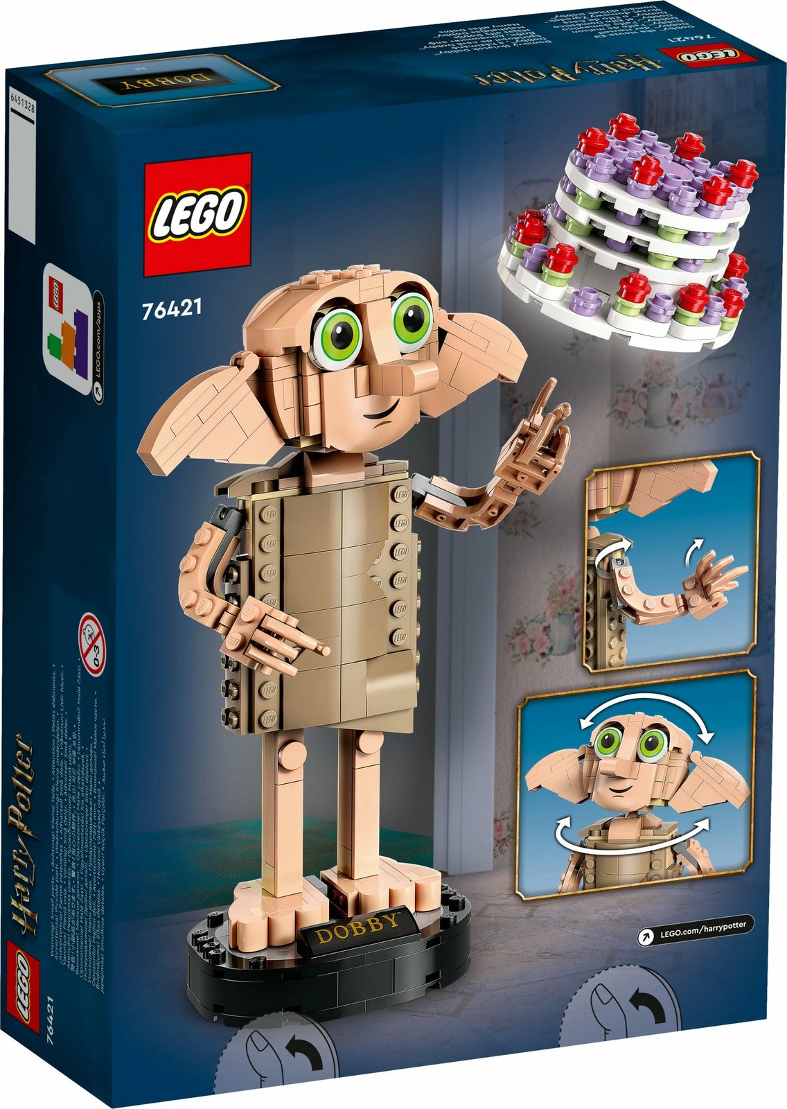 Set ndërtimi LEGO Harry Potter Dobby, 403 pjesë, shumëngjyrësh