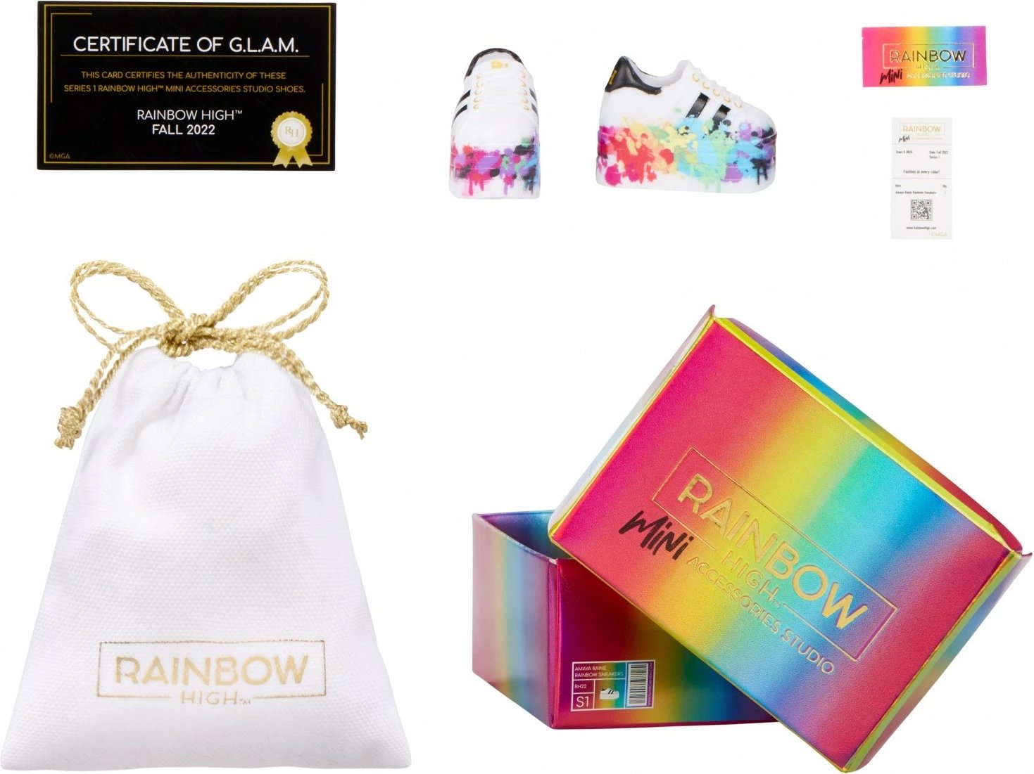 Aksesor këpucë për kukulla Rainbow High, MGA, 1 copë, shumëngjyrëshe