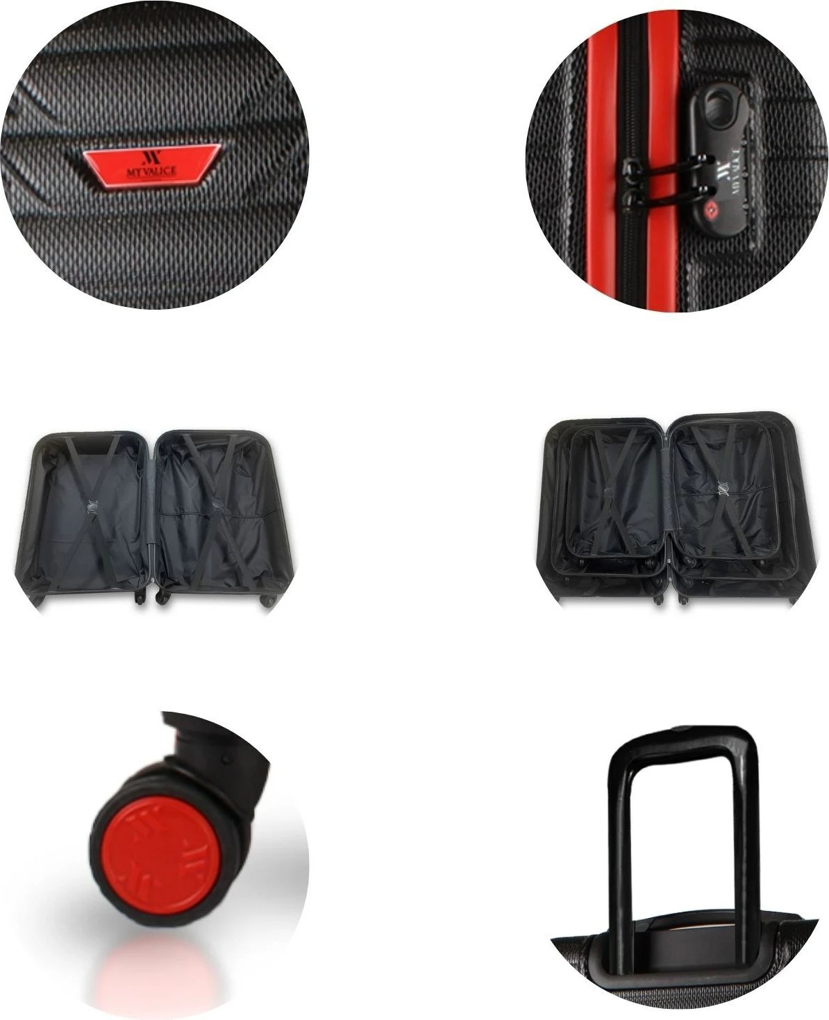 Set valixhesh (2 copë), Zoozie Bags, 5622, ngjyrë e zezë
