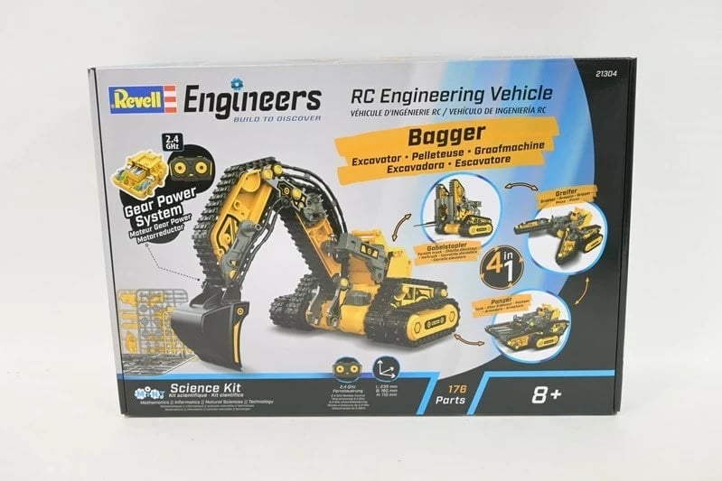 Makina RC Revell Engineering Vehicle 4in1, 178 pjesë, Verdhë