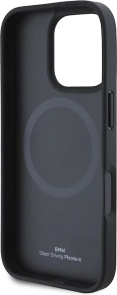Mbështjellës BMW M Perforated Tricolor Line MagSafe për iPhone 16 Pro, Gri