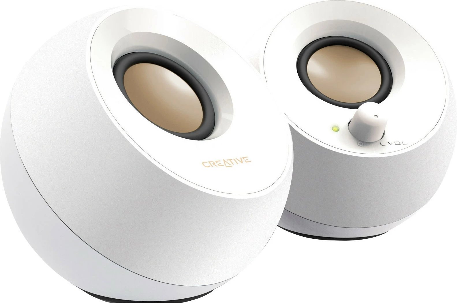 Altoparlantë kompjuteri Creative Pebble 2.0, USB, të bardhë