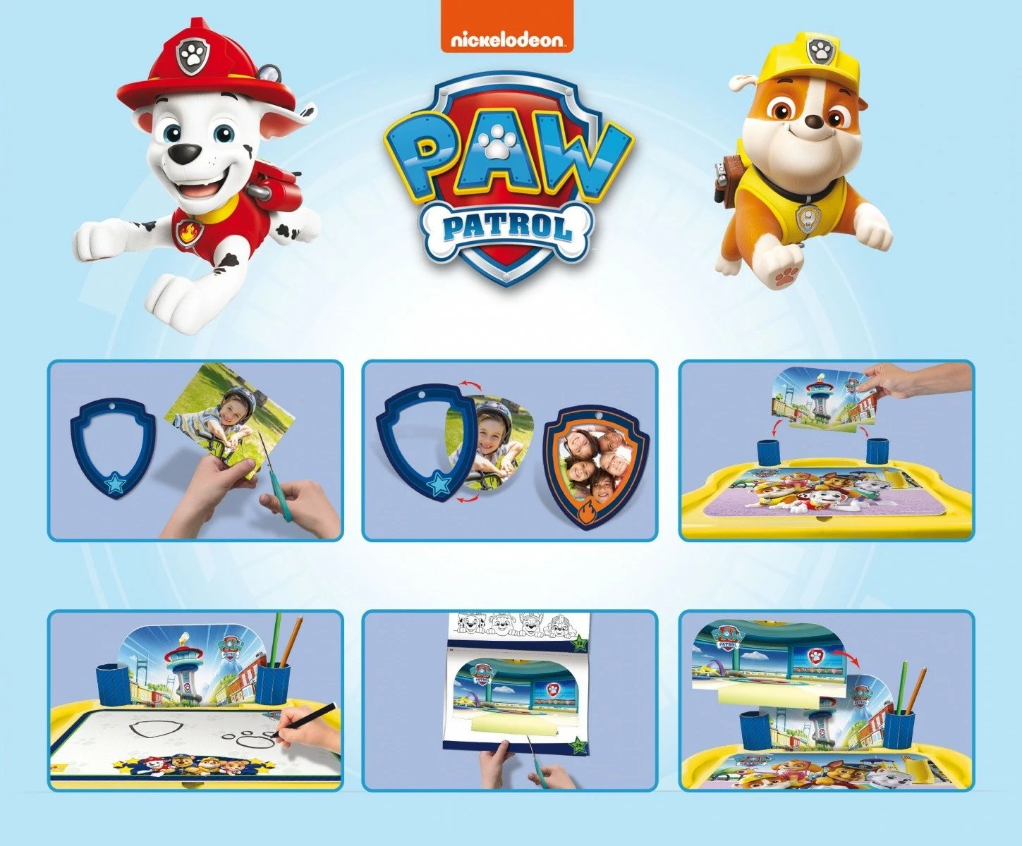 Tavolinë kreative Paw Patrol Lisciani, për fëmijë, shumëngjyrëshe, set me aktivitete