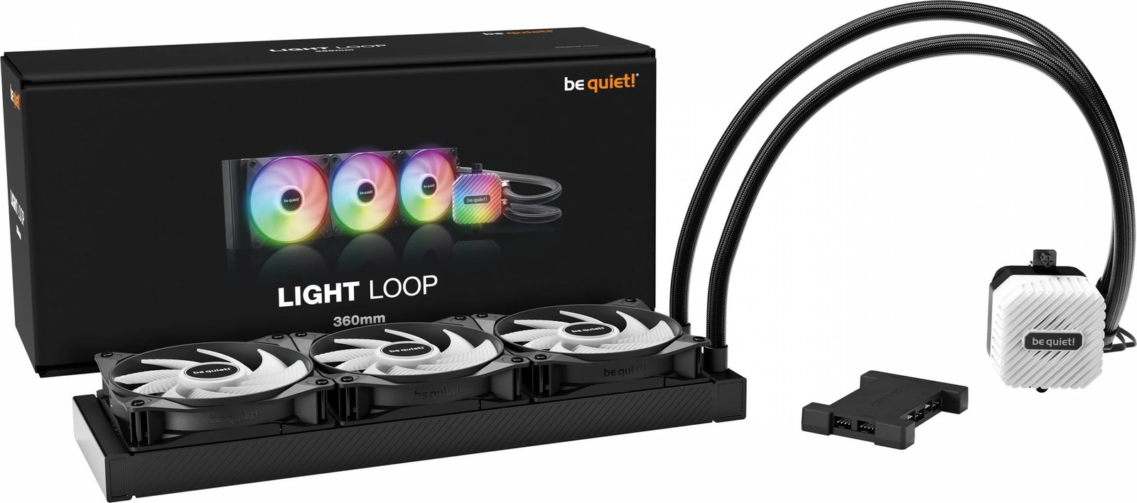 Ftohës uji Be Quiet! Light Loop 360mm, ARGB, i zi