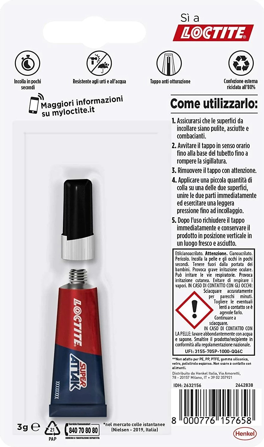 Ngjitës Loctite Super Attack Original 3gr