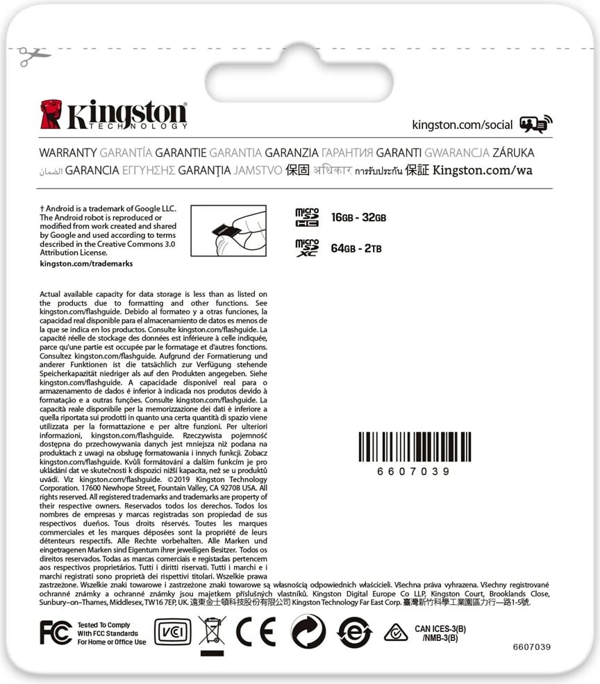 Kartë memorie Kingston MicroSD Canvas Go Plus, 128 GB, e zezë