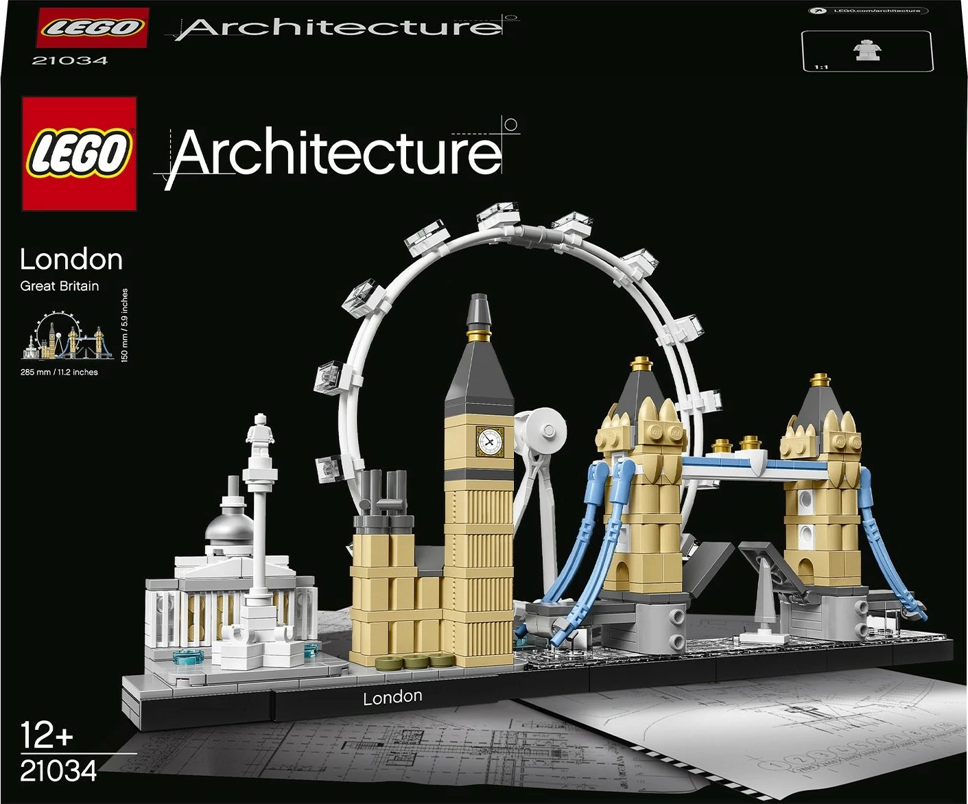 Set ndërtimi LEGO Architecture London 21034, 468 pjesë, shumëngjyrësh