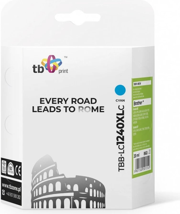 Toner TB Print TBB-LC1240XLC për Brother, cyan, 20ml