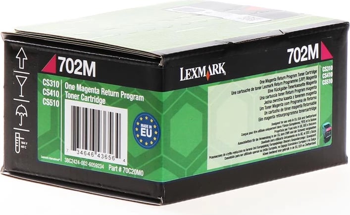 Toner, Lexmark 702M 70C20M0, rendiment 1000 faqe, Magenta