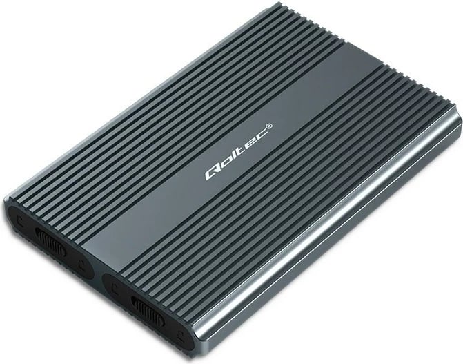 Kasë Qoltec për SSD M.2, SATA, NVMe, USB-C, DUAL 2 x 2TB