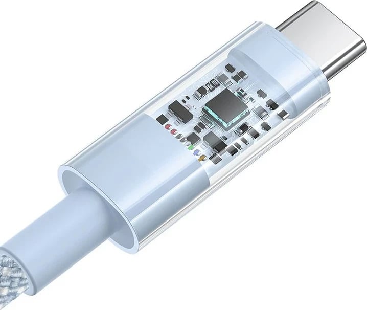Kabllo Baseus Gem USB A në USB C, 2 m, 100 W, Kaltër