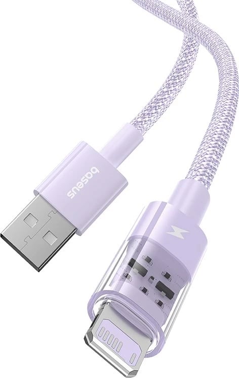 Kabllo karikimi e shpejtë Baseus Gem USB në IP, 2 m, Vjollcë