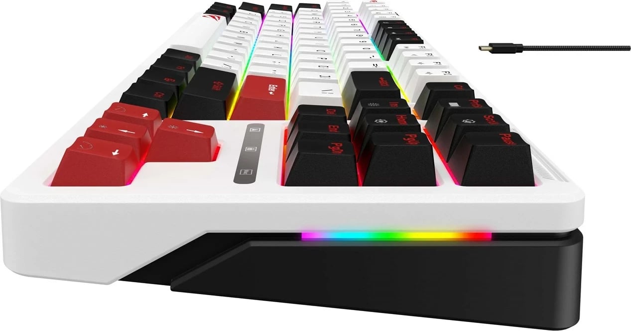 Tastierë gaming HAVIT KB902L, mekanike, RGB LED, e bardhë