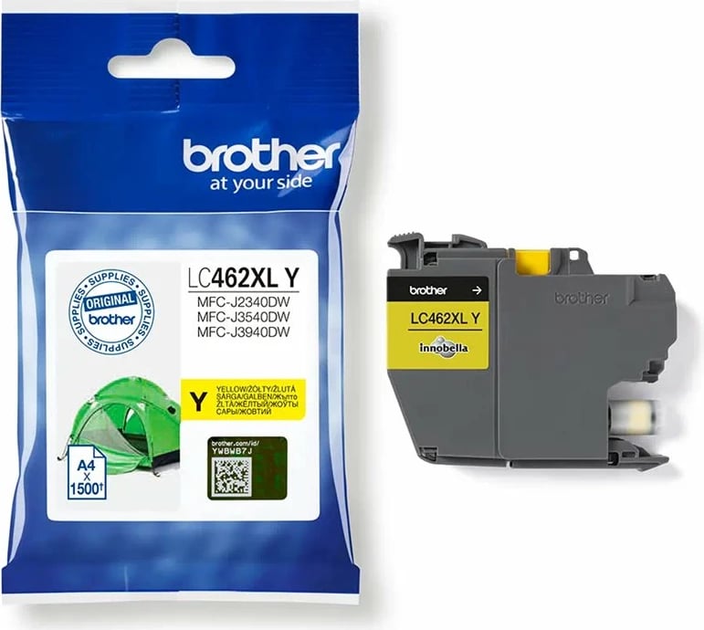 Toner Brother LC462XLY, Yellow, për MFC-J2340DW/J3540DW/J3940DW, 1500 faqe