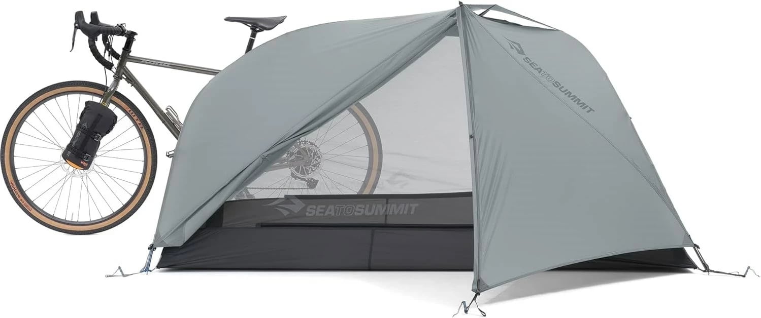 Tendë Sea to Summit Telos TR2 për 2 persona, për bikepacking, Gri