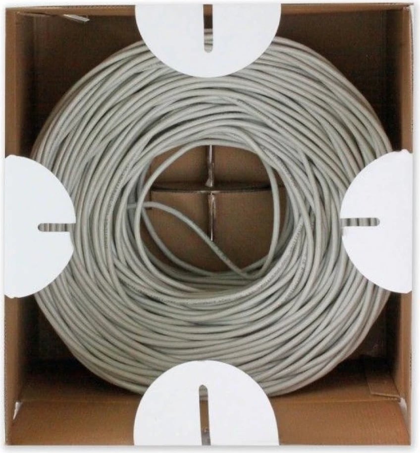 Kabllo Ethernet Techly Cat.5E F/UTP 305m për Jashtë, e Zezë