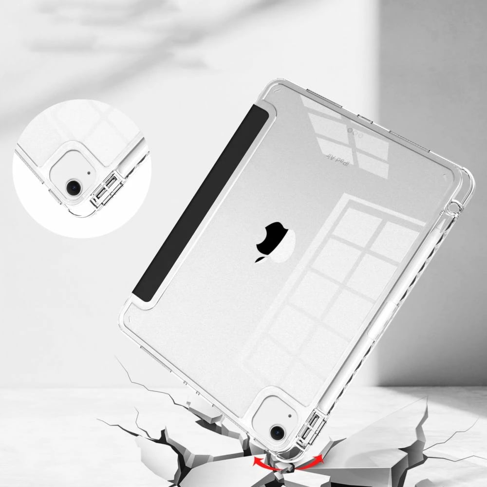 Mbështjellës Tech-Protect SC Pen Hybrid për iPad Air 13" 2024, Transparent/Zi