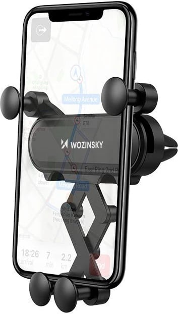 Mbajtës graviteti për celular Wozinsky WCH-05 për grilë ventilimi, zi