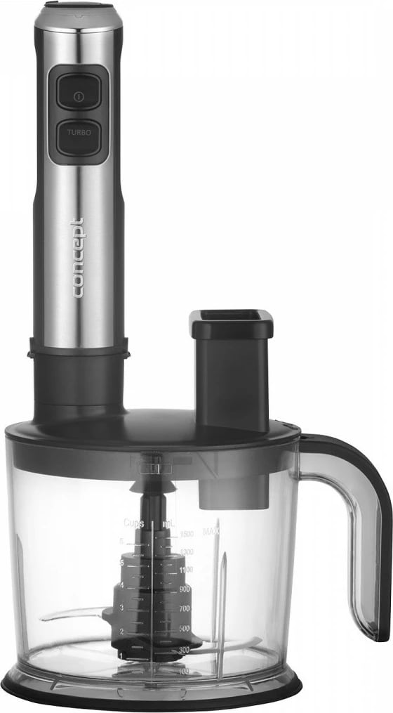 Blender dore Concept TM5500, 1500 W, set aksesorësh, Inox/zi