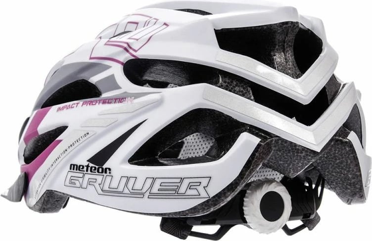 Helmetë për femra Meteor, ngjyrë e bardhë dhe vjollcë