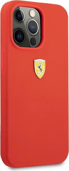 Mbështjellës Ferrari FESSIHCP13XRE për iPhone 13 Pro Max 6.7", silikon, kuq