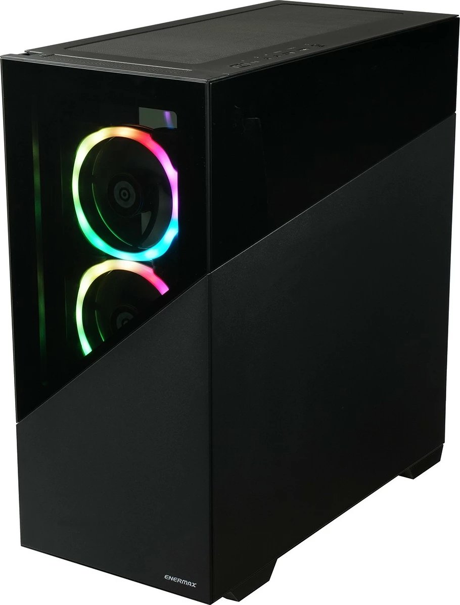 Kasë Enermax ENERMAXK8 ARGB, Midi Tower, xham i temperuar, ARGB, e zezë