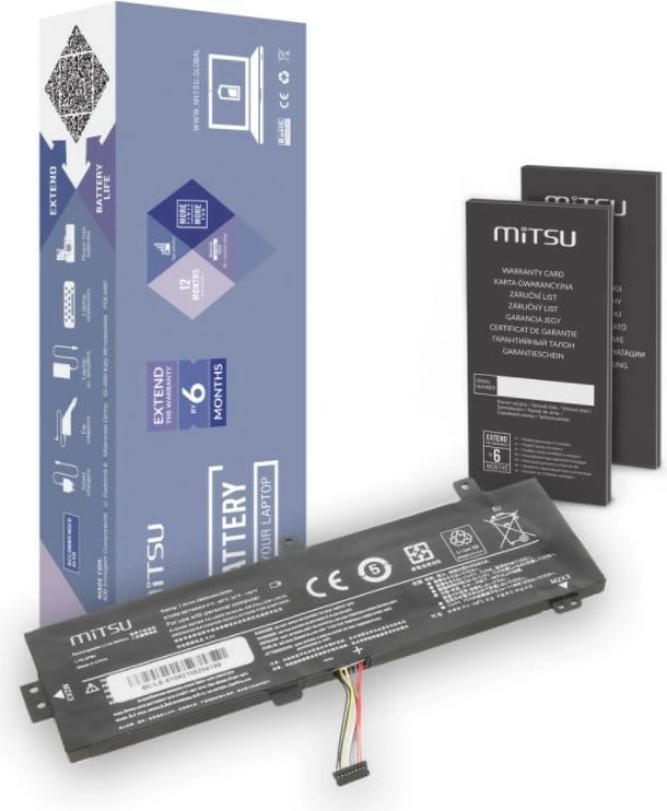 Bateri laptop Mitsu për Lenovo IdeaPad 510-15ISK, 3950 mAh, 7.6V, Li-poly