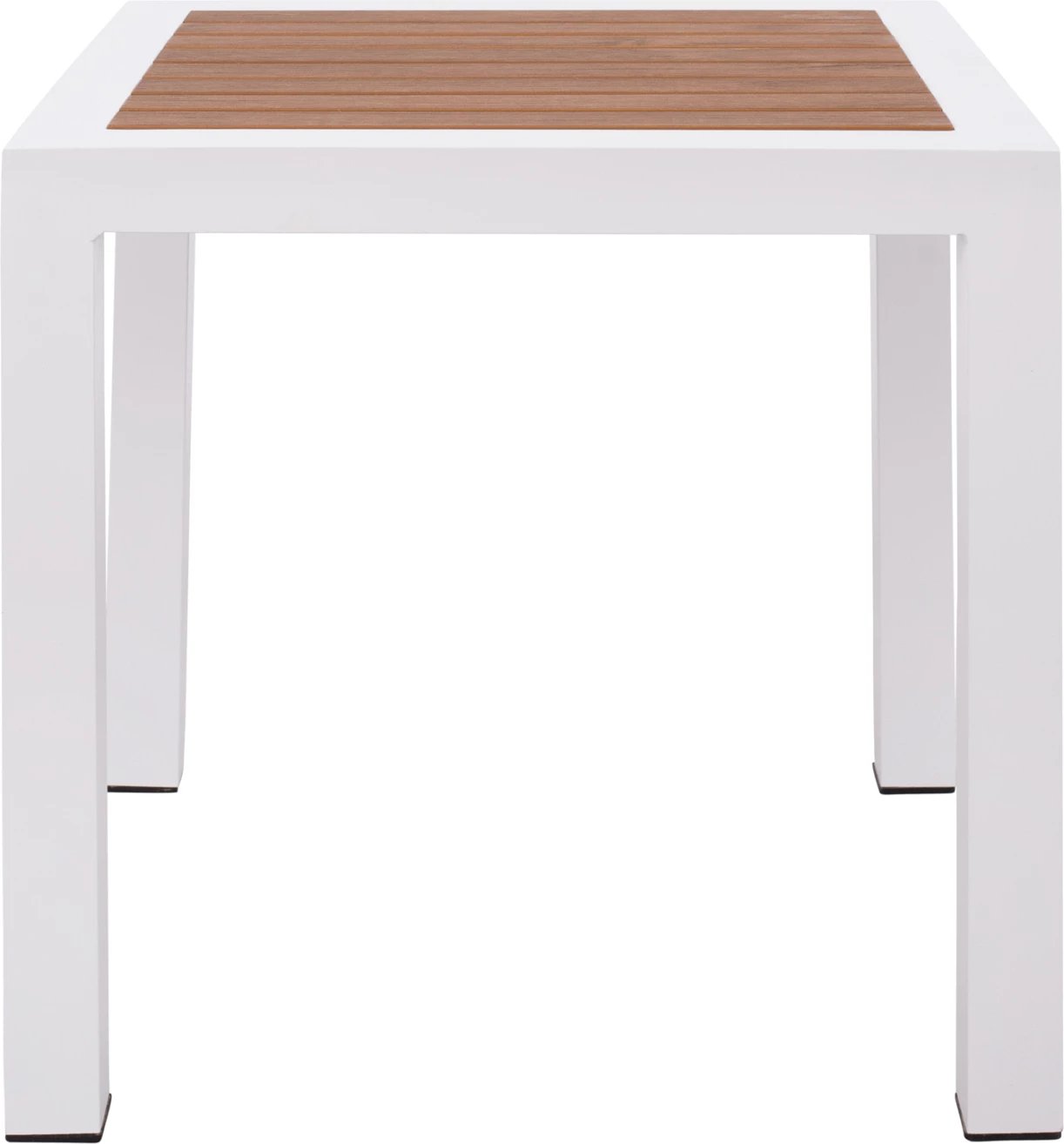 Tavolinë alumini FH5403.01 e bardhë me sipërfaqe Polywood 45Χ45Χ45,5