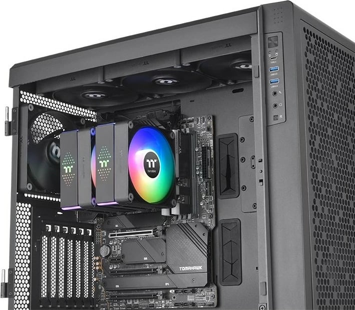 Ftohës ajri Thermaltake ASTRIA 600 ARGB, 2 ventilatorë, 12 cm, i zi