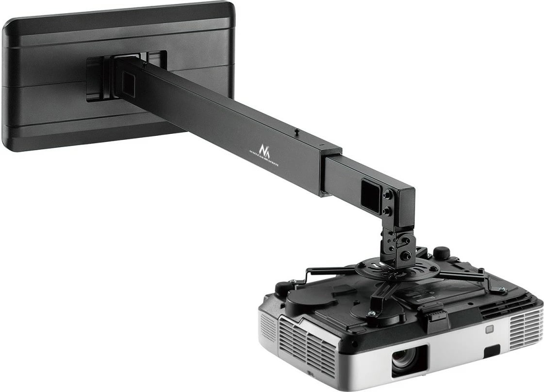 Mbajtës muri për projektor Maclean MC-945, çelik, i zi, distancë e rregullueshme