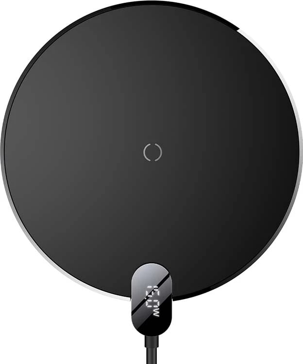 Karikues wireless Baseus CCED000001 me ekran LED, 15W, i zi