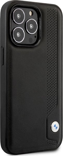 Mbështjellës BMW BMHCP14L22RBDK për iPhone 14 Pro 6.1", hardcase, lëkurë, e zezë