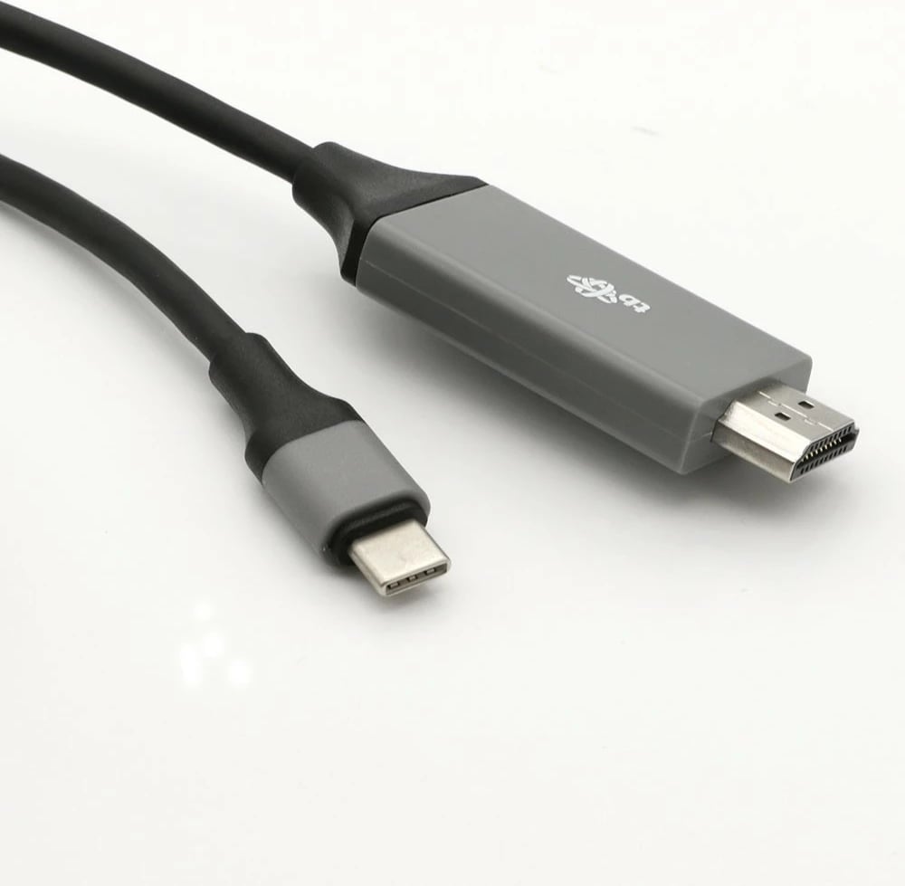 Kabllo HDMI 2.0V në USB Type C TB, 2m, E zezë