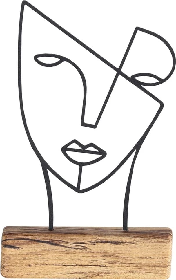 Objekt dekorativ Aberto Design, M-034, ngjyrë e zezë, 17x30x3.5cm