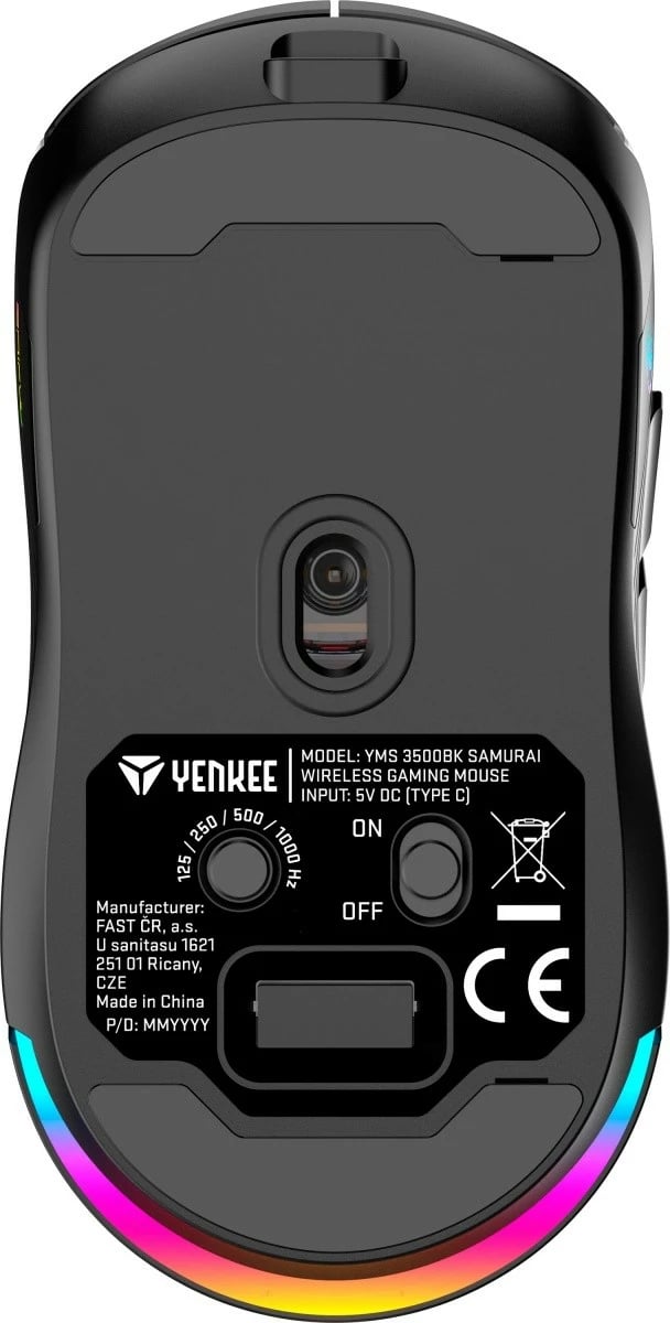 Maus gaming YENKEE SAMURAJ YMS 3500BK, wireless/USB-C, i zi