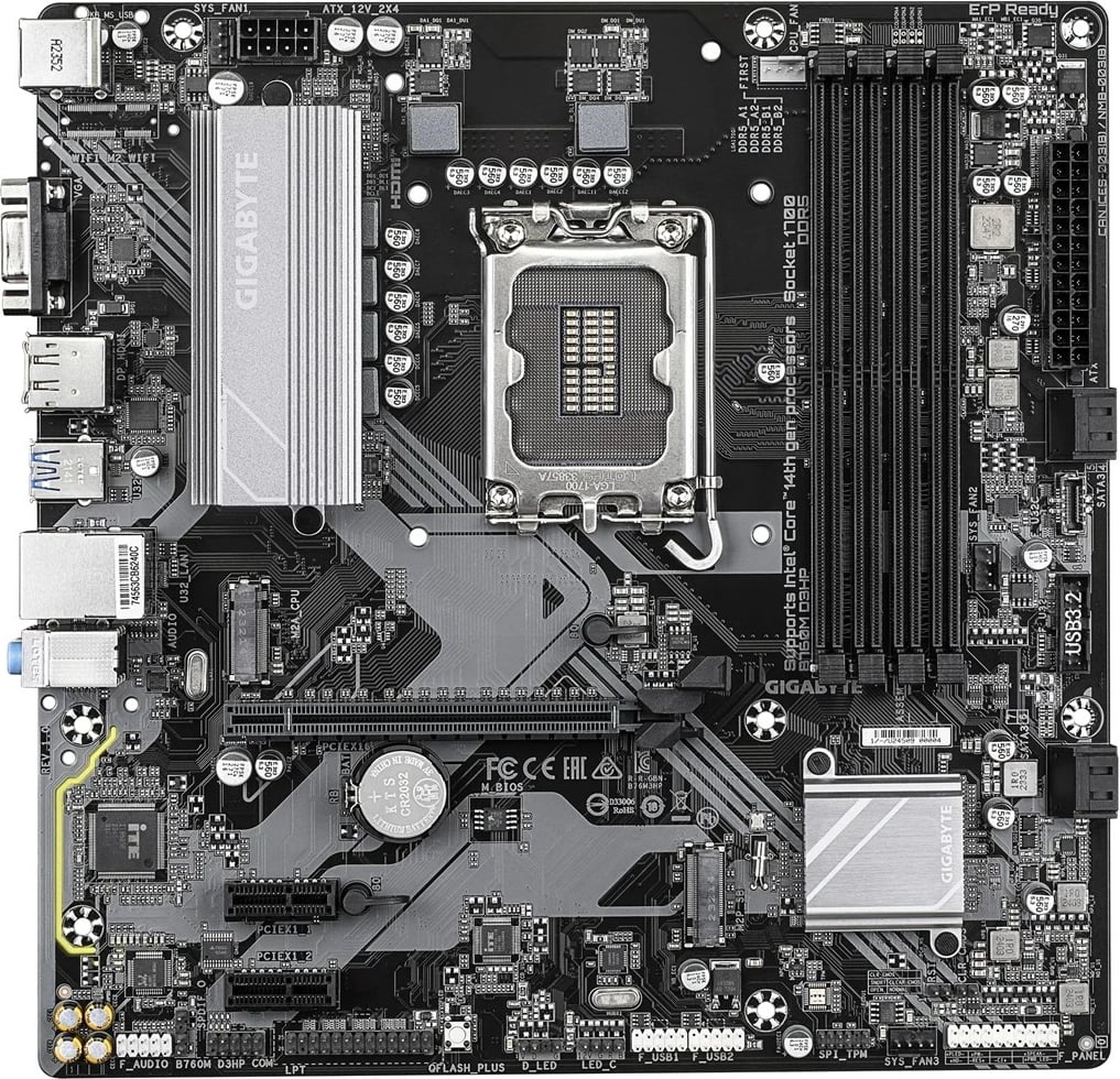 Pllakë amë Gigabyte B760M D3HP, Socket LGA 1700, DDR5, ATX, e zezë