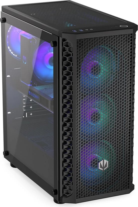 Kasë Endorfy Signum 300 ARGB, Midi Tower, xham i fortë, 4 ventilatorë ARGB, e zezë