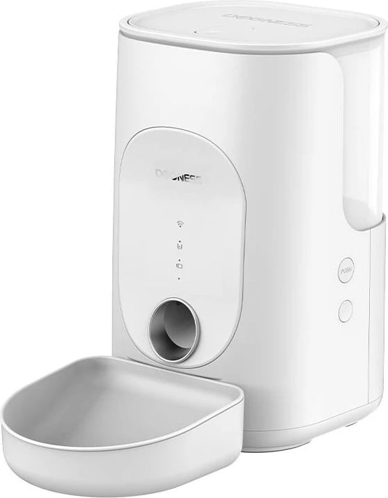 Shpërndarës ushqimi smart Dogness F16 Melamine, 4L, me WiFi, i bardhë