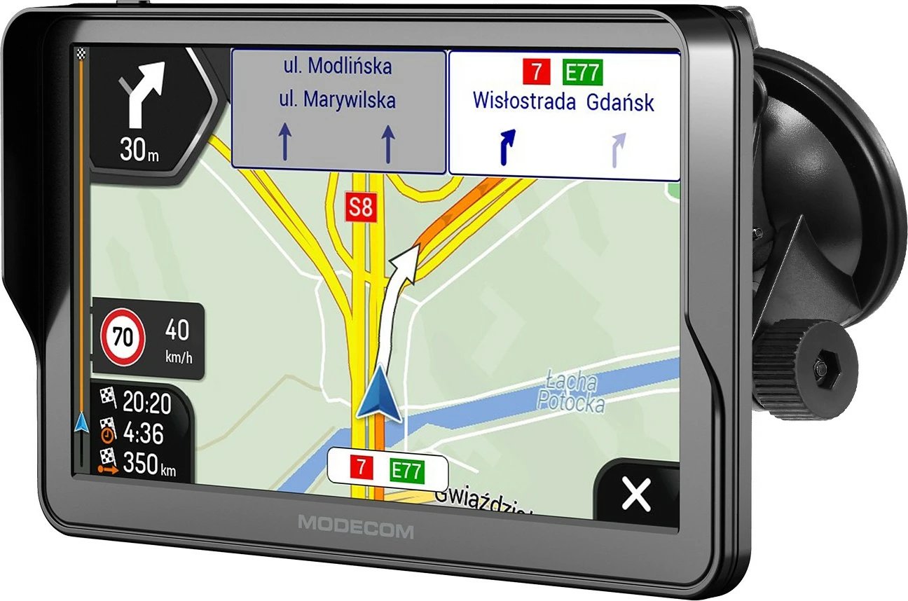 Navigacion GPS, MODECOM, FREEWAY CX 7.3 iGO (NAV-FREEWAYCX73-IGO-EU), 7 inch, 16GB, 512MB RAM, Bluetooth, Harta Europe Truck me përditësim 1‑vjeçar