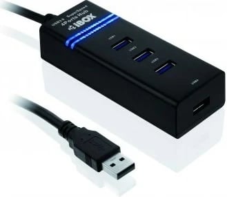 Shpërndarës për USB Hub iBox IUH3FB, 5000Mbit/s. i zi