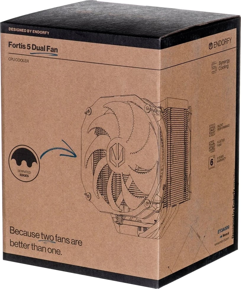 Ftohës 5 Dual Fan SPC307, 14/12 cm, i zi 