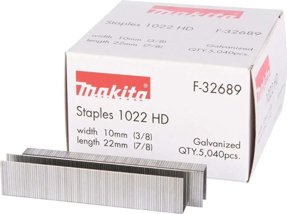 Kapëse Makita F-32689, 5040 copë, 10mm x 22mm, të galvanizuara