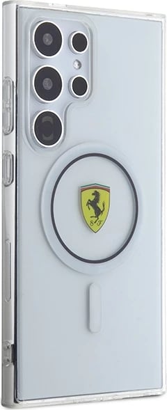 Mbështjellës Ferrari IML Transp Inner Circle Line MagSafe për Samsung Galaxy S24 Ultra, zi