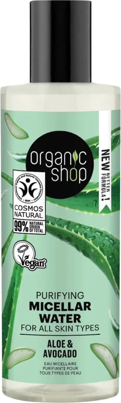 Ujë micelar unisex Organic Shop Aloe & Avocado 150ml