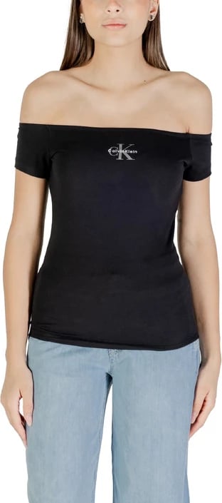 Top femra Calvin Klein Jeans, e zezë