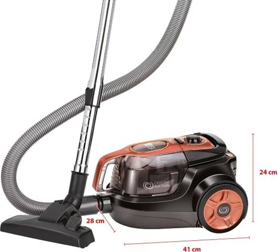 Fshesë elektrike ciklonike MPM MOD-25, pa qese, 1.1L, 750W, e zezë/bakër