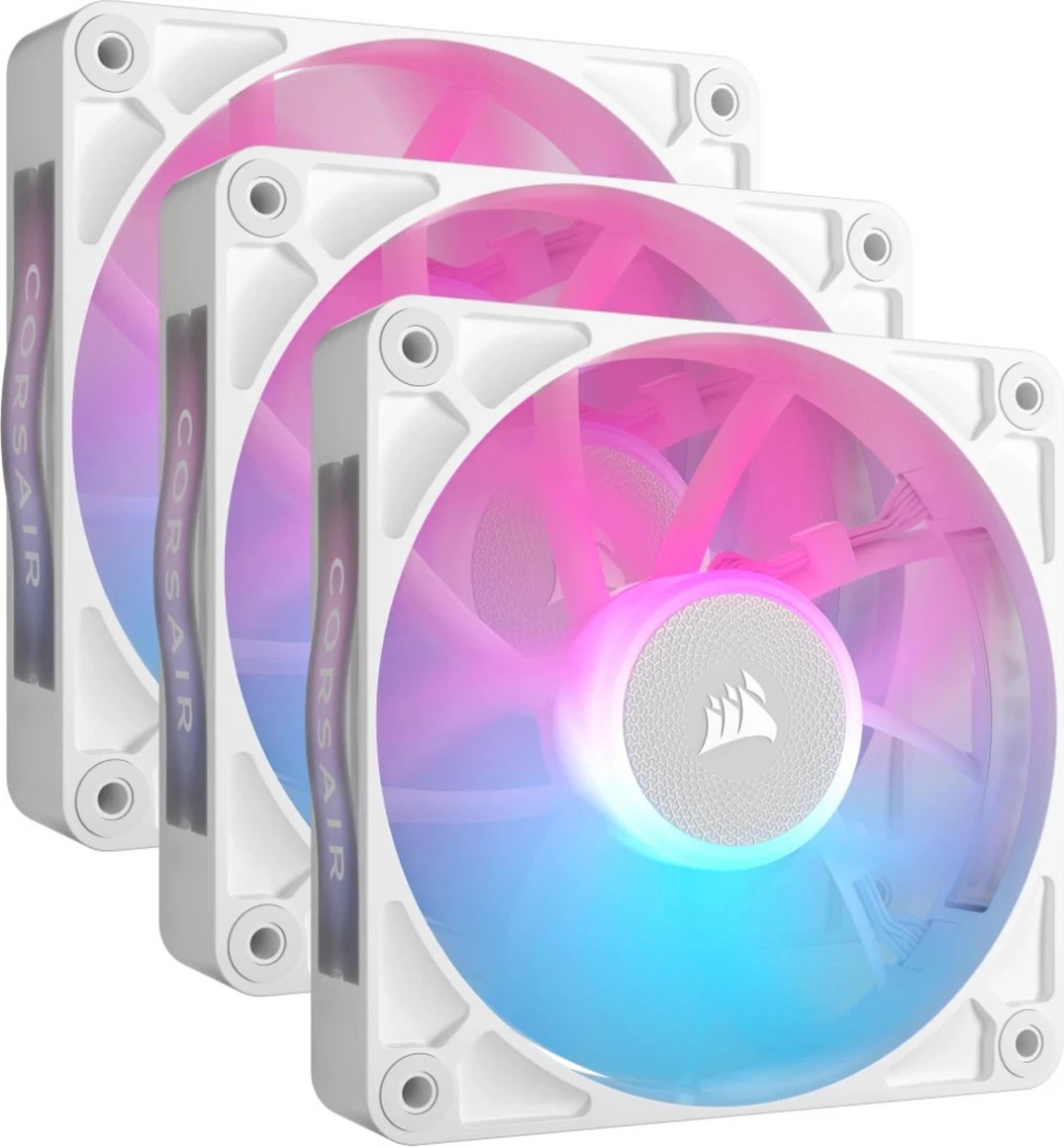 Ventilator kasë kompjuteri, Corsair RX120 RGB CO-9051022-WW, 120 mm, i bardhë, 3-pack